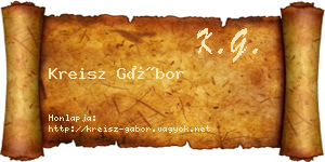 Kreisz Gábor névjegykártya