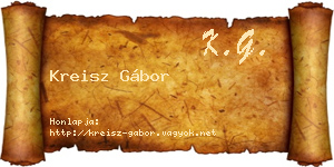 Kreisz Gábor névjegykártya