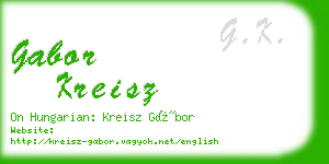 gabor kreisz business card